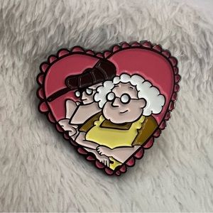 Courage the cowardly dog heart lapel pin